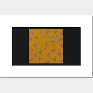 Harakeke Flax seed pods (Ochre and dark grey) Posters and Art